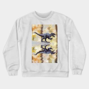 Angry Tyrannosaurus Yelling I CAN SWIM TOO Crewneck Sweatshirt